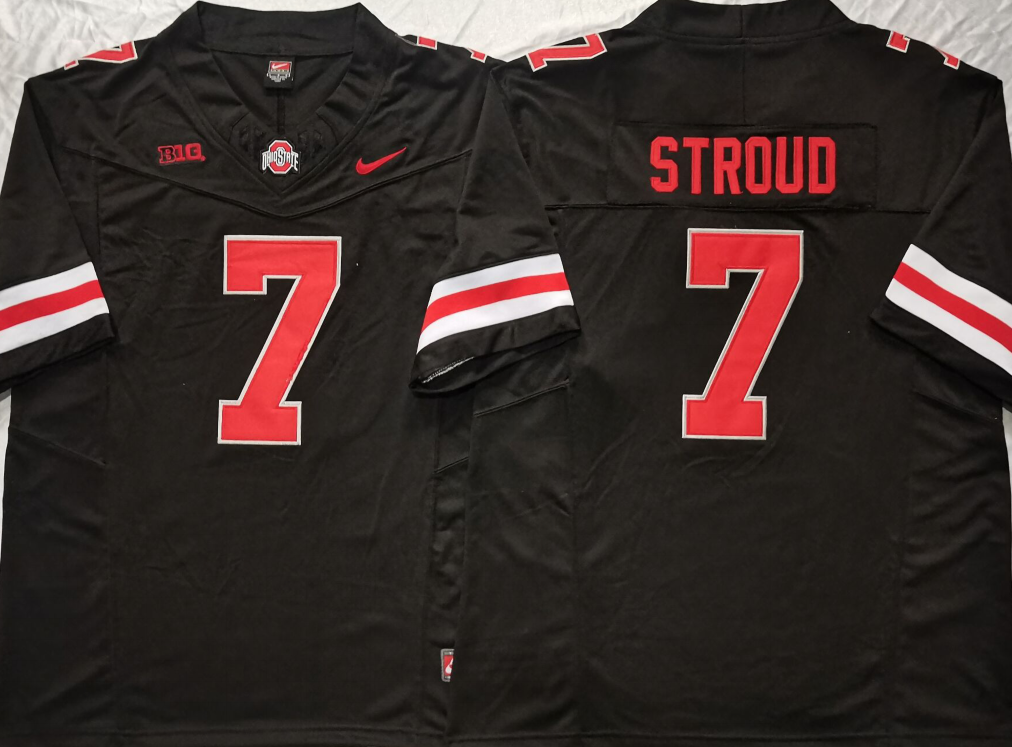 Men's Ohio State Buckeyes CJ Stroud #7 Black Jersey